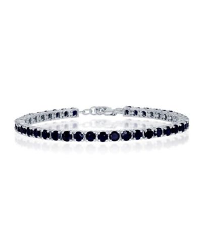 Sterling Silver Gemstone Tennis Bracelet