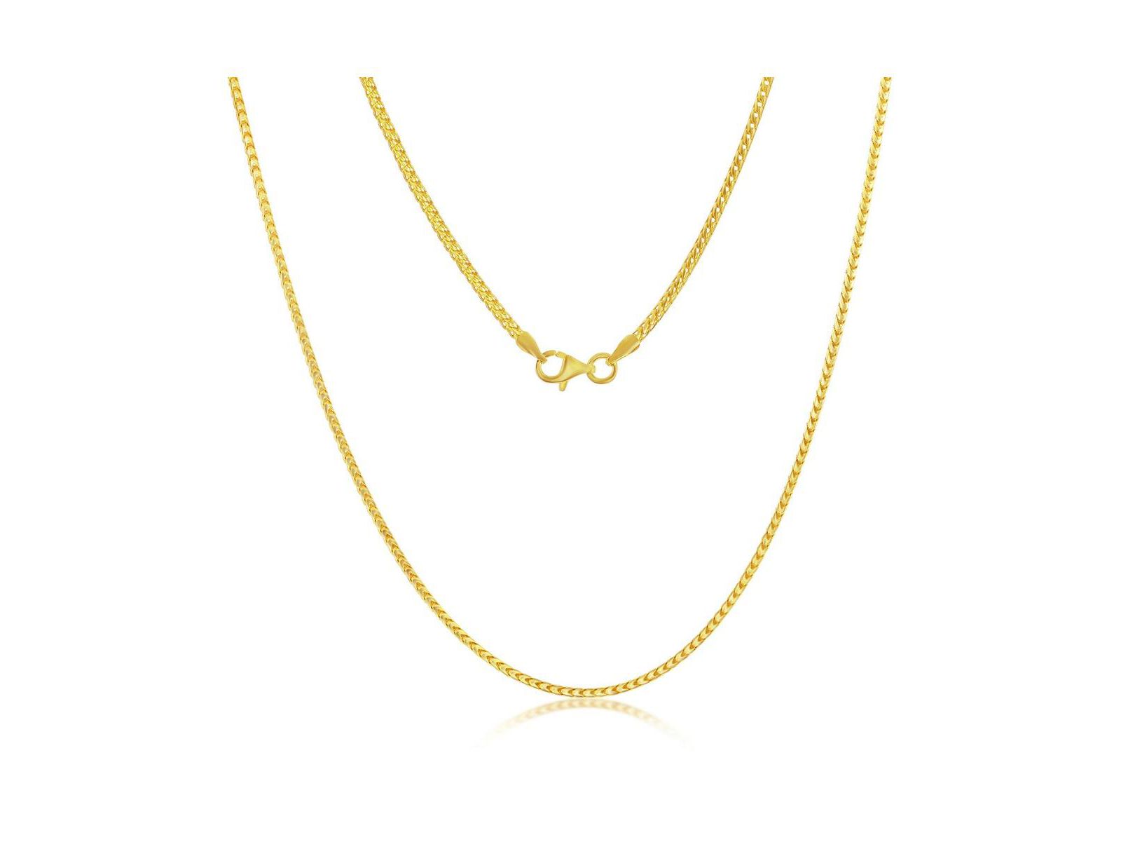 Ожерелье Simona Franco Chain 1.5mm Sterling Silver or Gold Plated Over Sterling Silver 22"