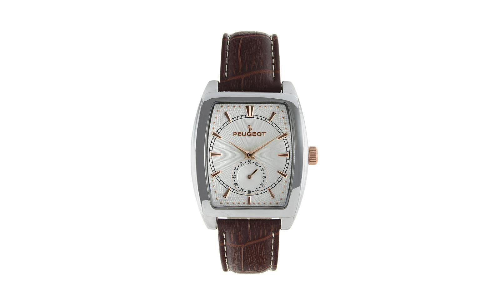 Peugeot Мужские часы 33mm Remote Second Hand Leather Strap