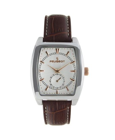 Peugeot Мужские часы 33mm Remote Second Hand Leather Strap
