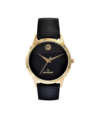 Peugeot Мужские швейцарские часы Wafer Slim Round Gold-Plated, 40mm