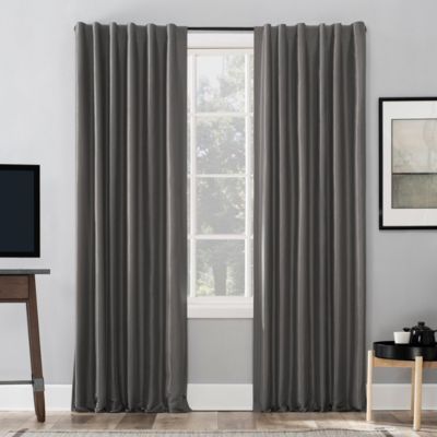 Evelina Faux Dupioni Silk Thermal Extreme 100% Blackout Back Tab Curtain Panel