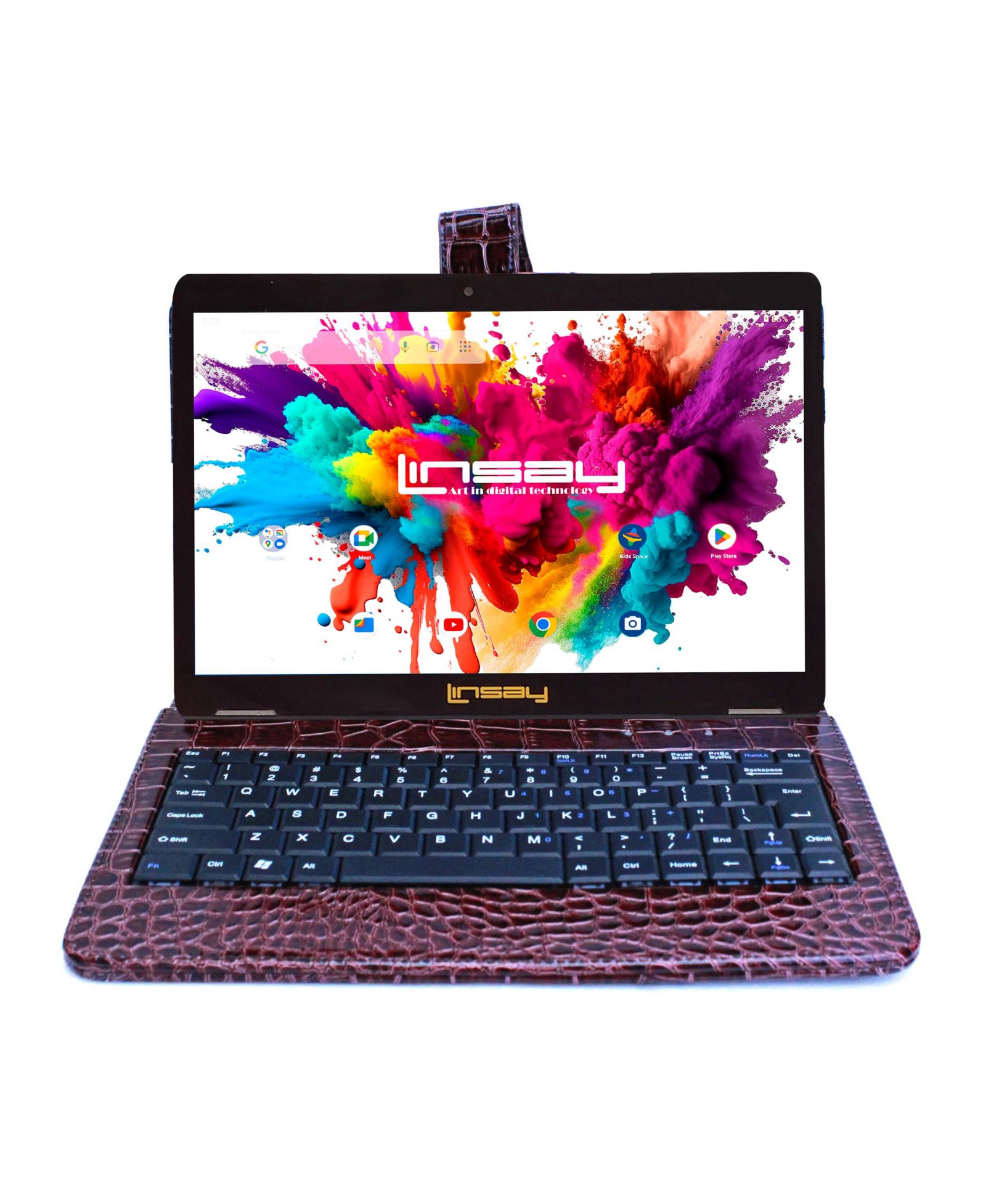 Планшет LINSAY 10.1" Octa Core 128GB Android 14 с клавиатурой