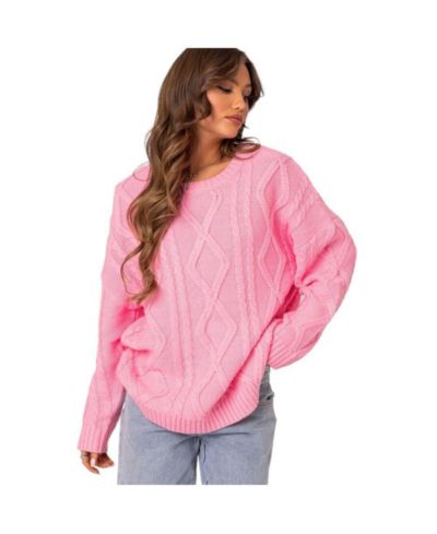 Edikted Women's Kennedy Oversized Cable Knit Sweater