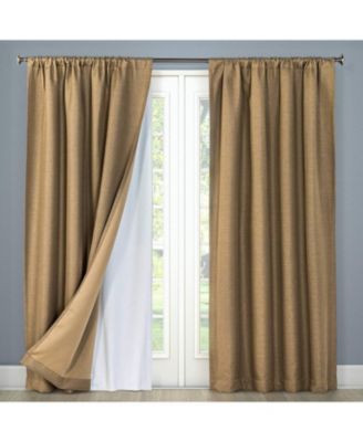 HLC.ME White Thermal Insulated 100% Blackout Window Liner for Living Room - Complete Darkness, Energy Efficient, Noise Reducing - Hooks Included