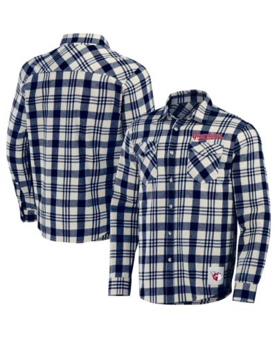Мужская фланелевая рубашка на пуговицах Fanatics Darius Rucker Collection Navy Cleveland Guardians Plaid