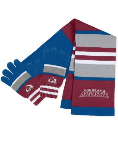 Женский комплект WEAR by Erin Andrews Colorado Avalanche: перчатка и шарф, полосатый принт