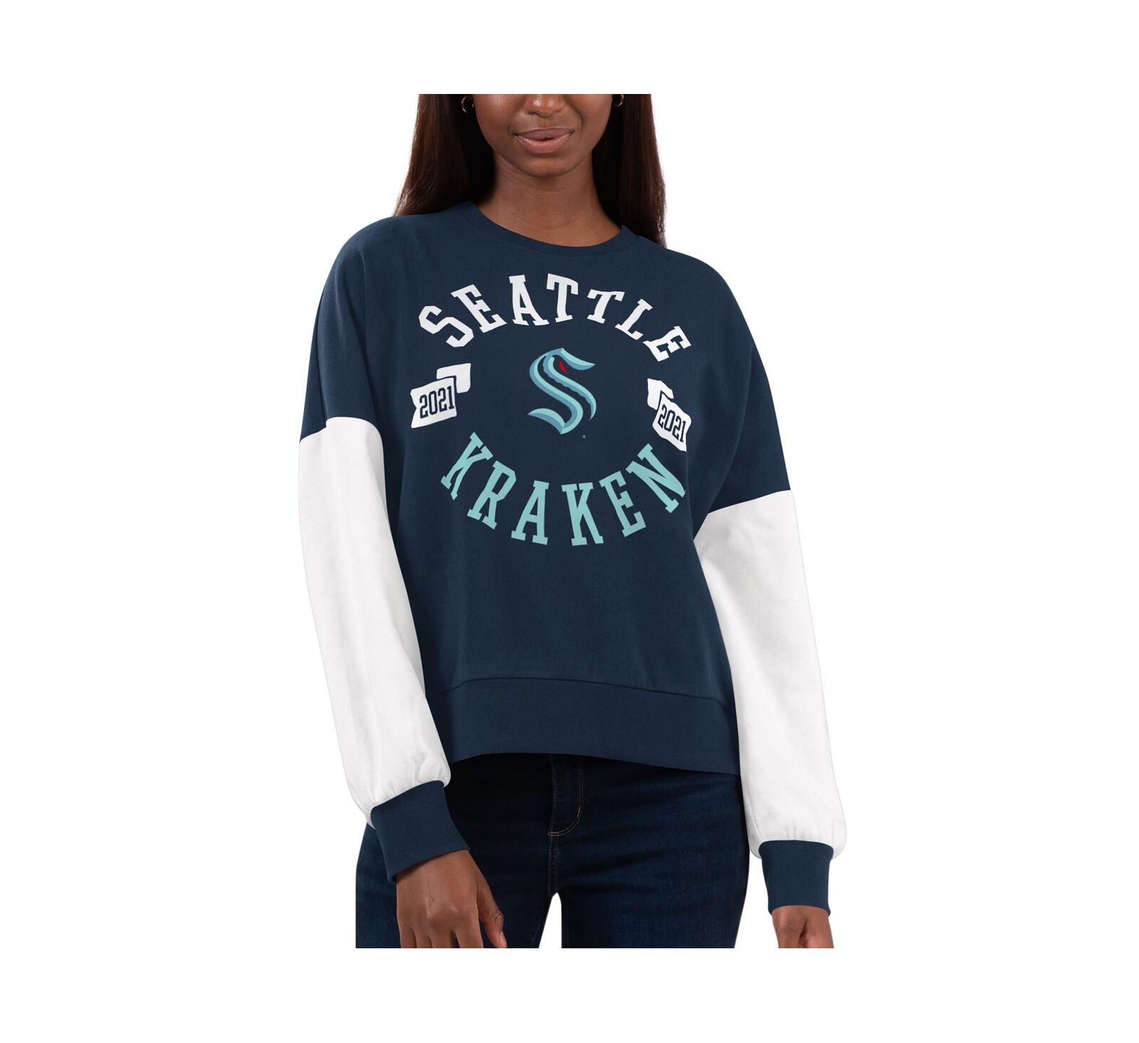 G-III 4Her by Carl Banks Женская толстовка Seattle Kraken Team Pride Deep Sea Blue