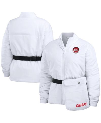 Женская куртка WEAR by Erin Andrews White Kansas City Chiefs Packaway Full-Zip Puffer