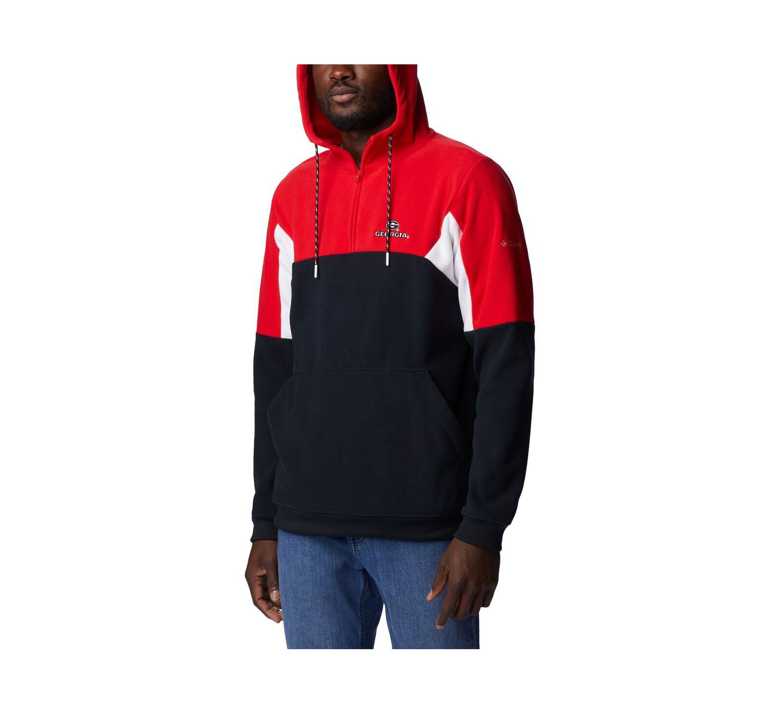 Мужское худи Columbia Black Georgia Bulldogs Lodge Quarter-Zip