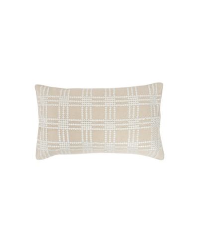 ELISABETH YORK декоративная подушка Sequins Grid 100% Cotton Chambray 14" x 22"