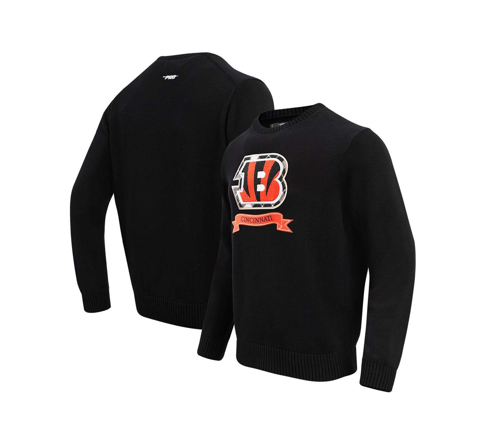 Men's Pro Standard Black Cincinnati Bengals Prep Knit Sweater