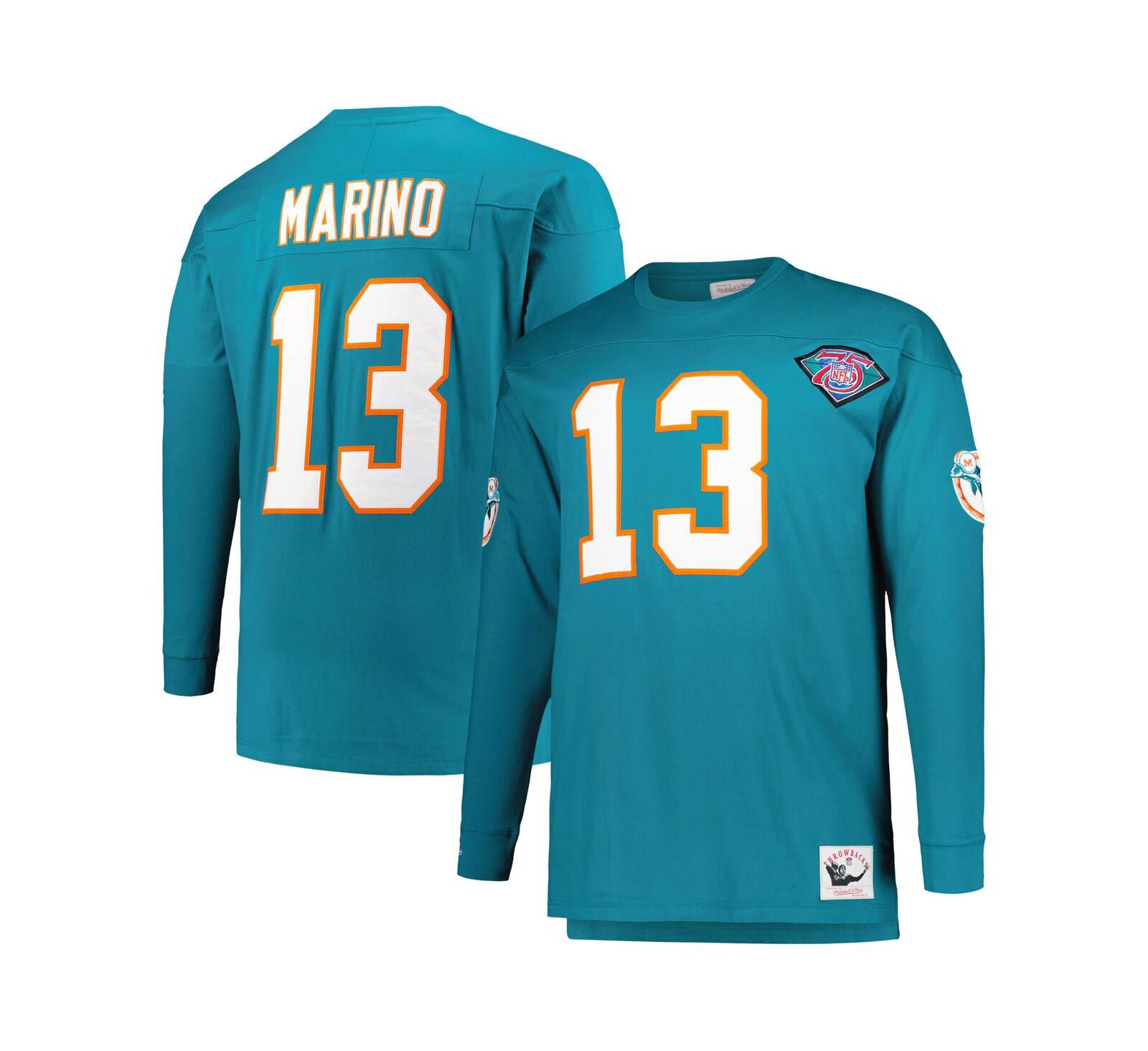 Мужская футболка Mitchell & Ness Dan Marino Miami Dolphins Long Sleeve