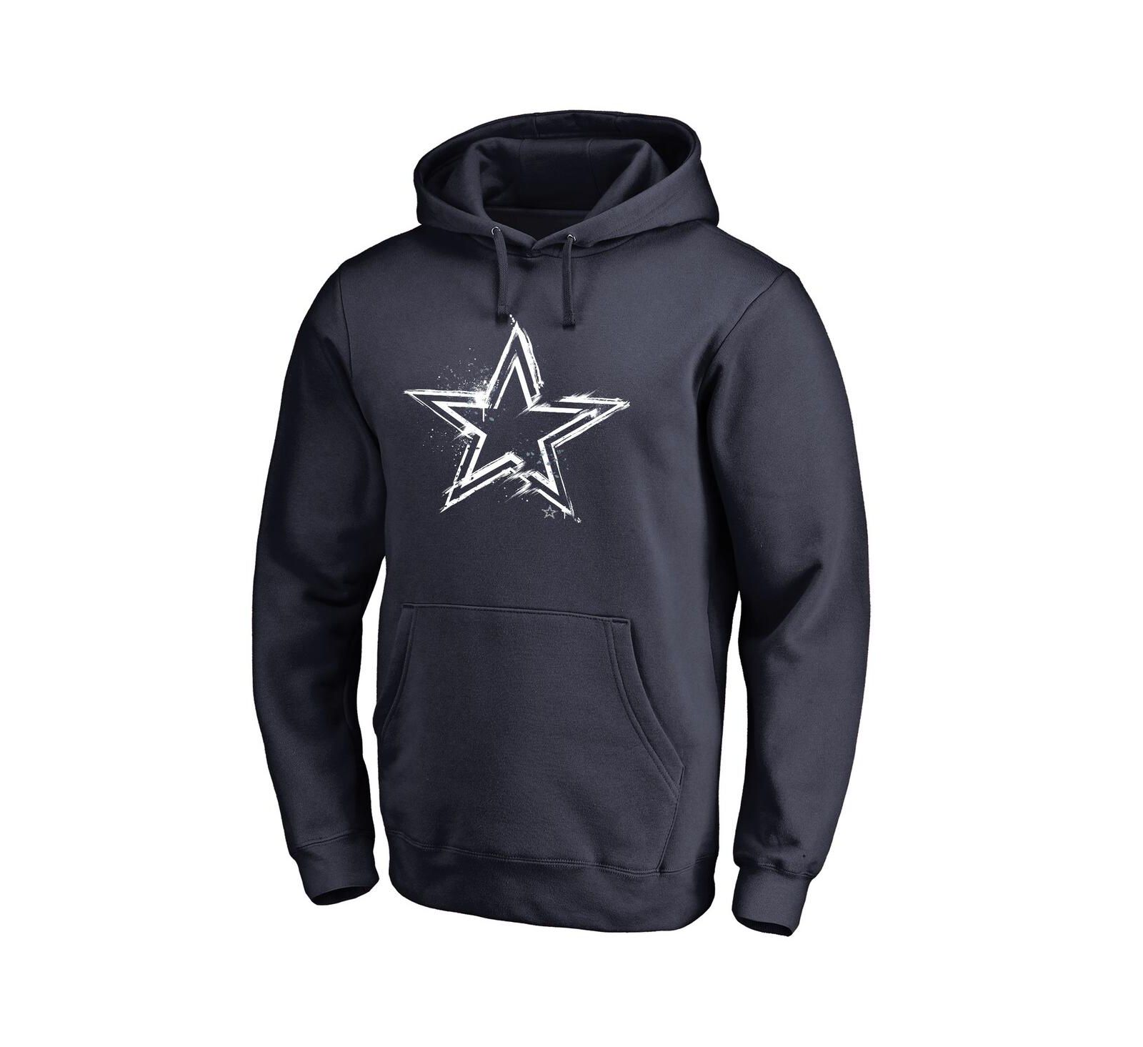 Мужское худи Fanatics Navy Dallas Cowboys Splatter Logo Pullover