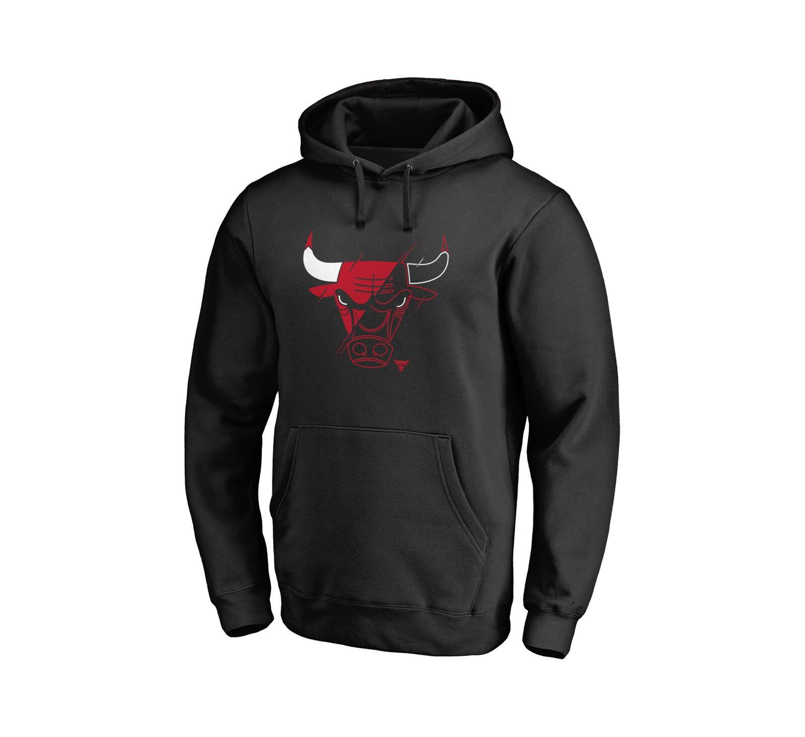 Men's Fanatics Black Chicago Bulls X-Ray Pullover Hoodie