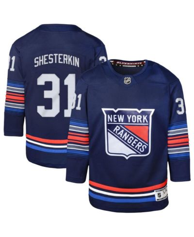 Детская игровая джерси Igor Shesterkin New York Rangers Navy Alternate Premier Player