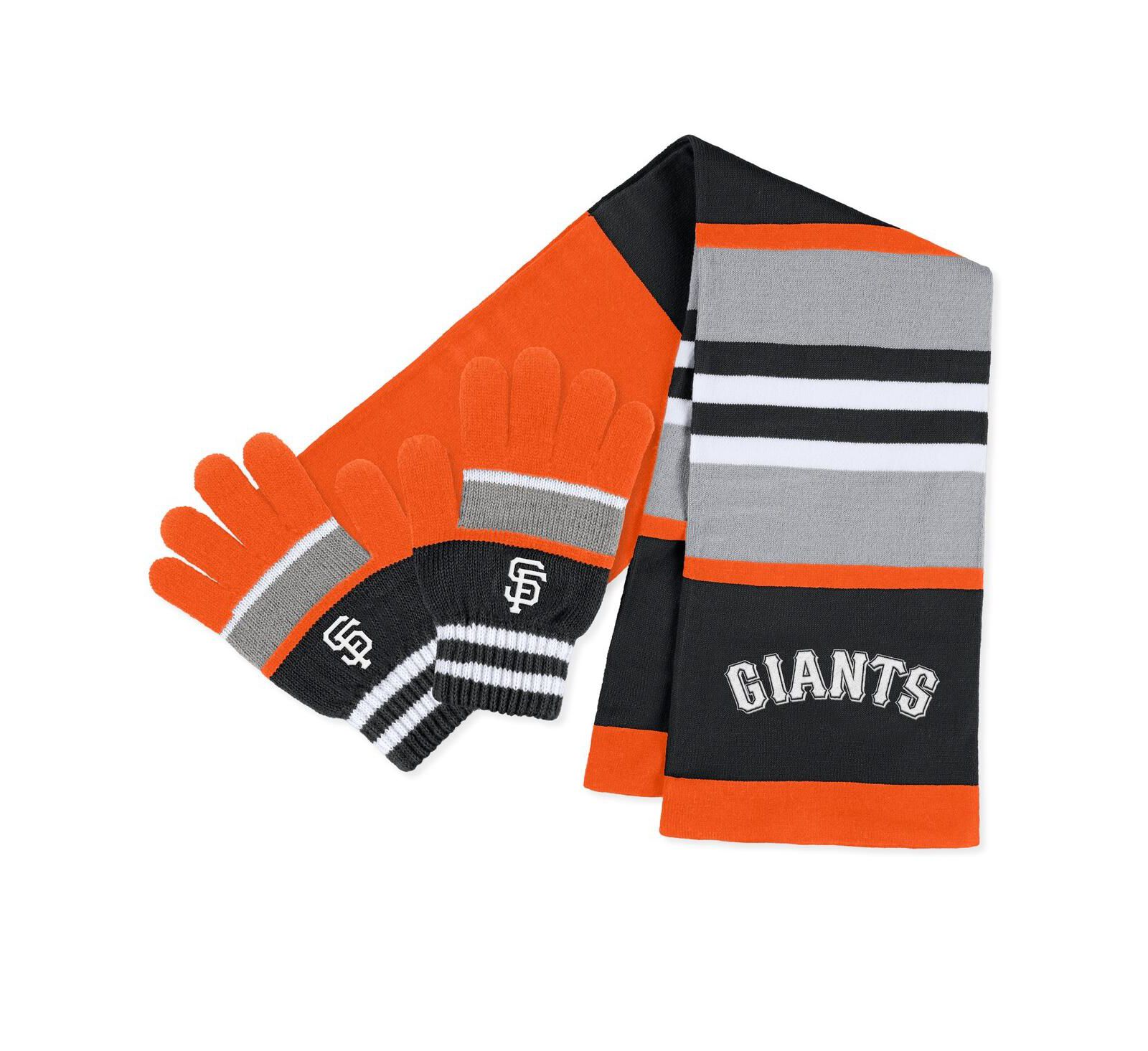 Women's WEAR by Erin Andrews San Francisco Giants Stripe Glove and Scarf Set
