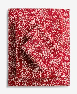 Charter Club Printed Flannel Cotton 3-Pc. Sheet Set, Twin, Exclusively at Macy’s