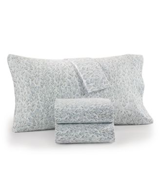 Charter Club Printed Flannel Cotton 3-Pc. Sheet Set, Twin, Exclusively at Macy’s