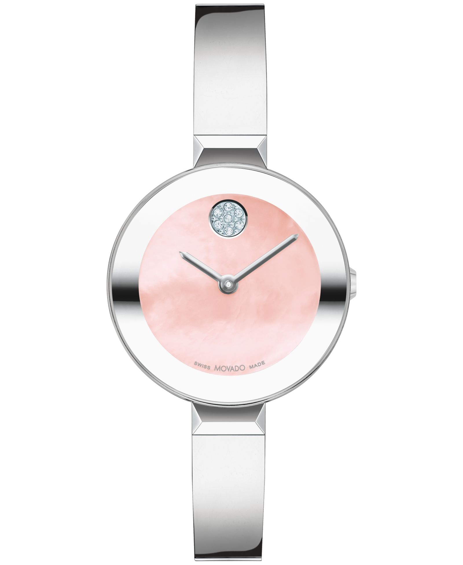 Movado Женские часы Bold Bangles Swiss Quartz Stainless Steel Silver-tone 28mm