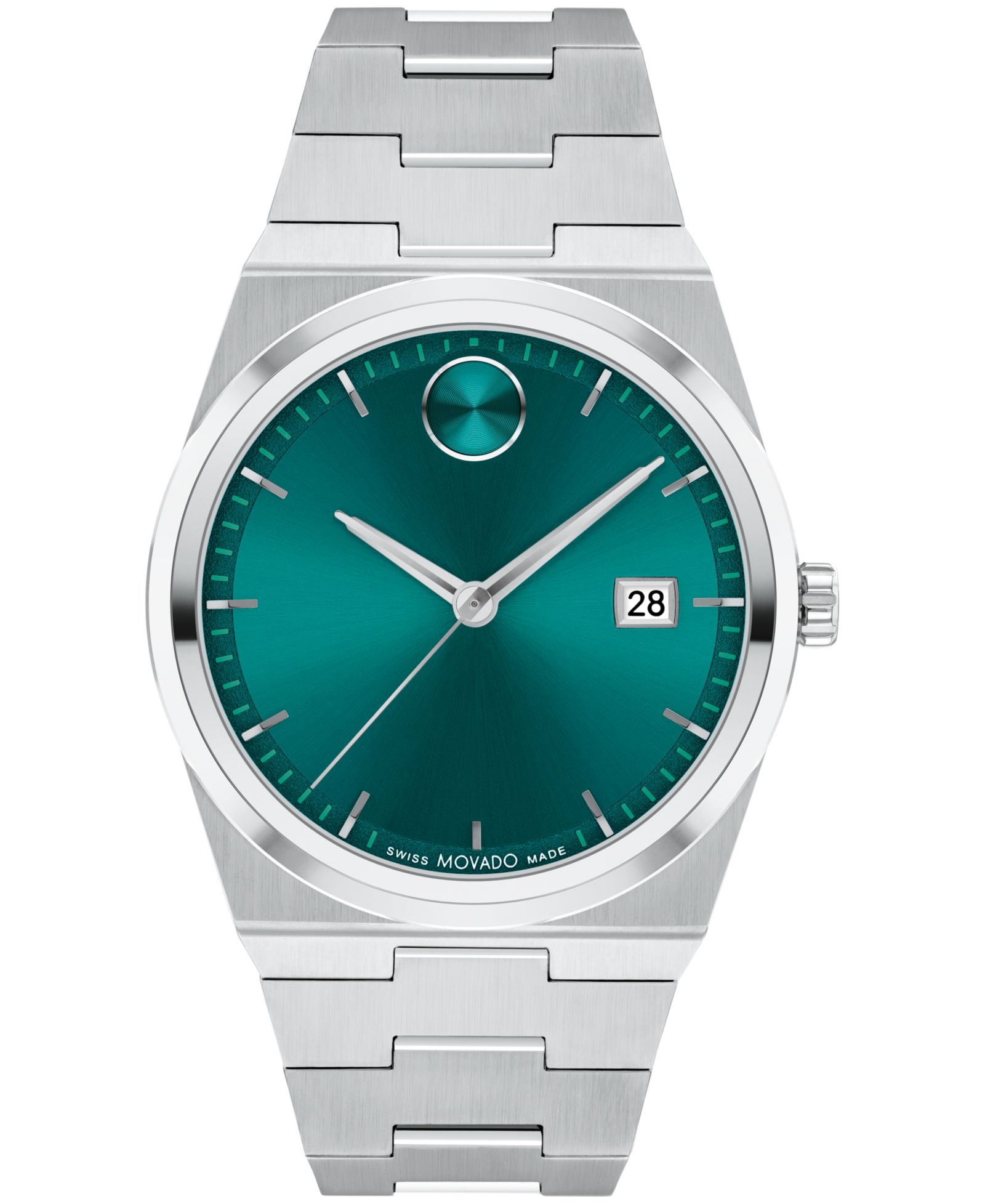 Мужские швейцарские кварцевые часы Movado Quest, нержавеющая сталь, 40mm