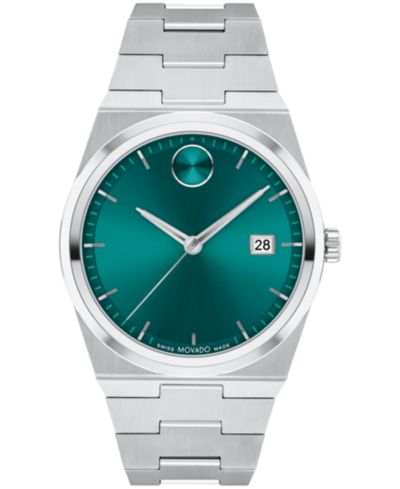 Мужские швейцарские кварцевые часы Movado Quest, нержавеющая сталь, 40mm