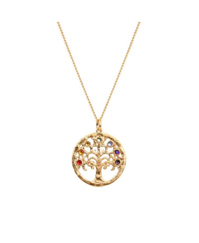 Подвеска Karma and Luck Gold Tree Of Life с кристаллами 7 чакр