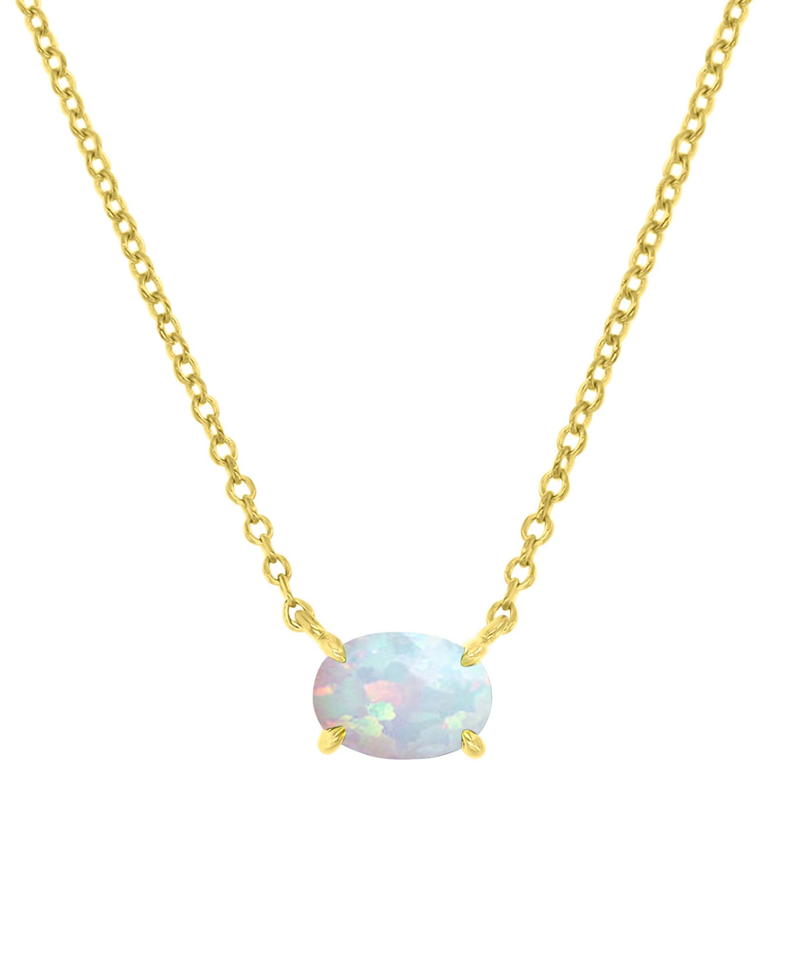 Подвеска с овальным опалом Lab-Grown (3/4 ct. t.w.)