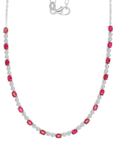 Ожерелье-чокер Black Spinel Oval & Bezel в Sterling Silver