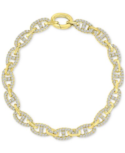 Браслет Cubic Zirconia Pavé Mariner Link Chain