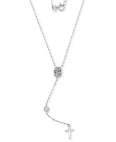 Детская подвеска Lariat с кулонами Cubic Zirconia Mary & Cross, 13" + 2" extender
