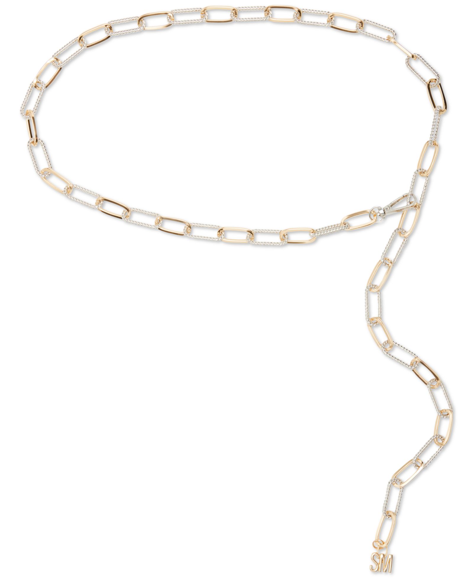 Женский двухцветный ремень Steve Madden Two-Tone Paperclip Chain