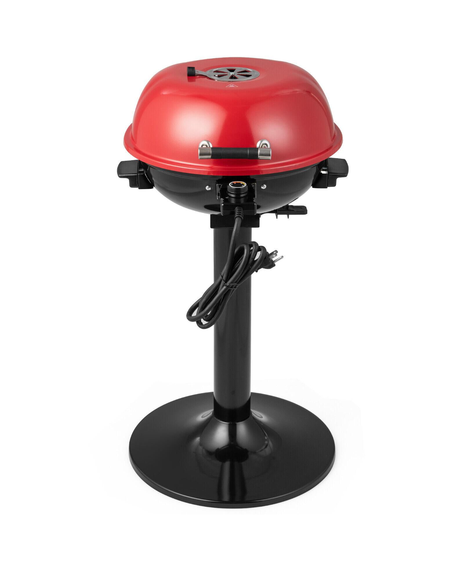 1600W Electric BBQ Grill with Removable Non-Stick Warming Rack