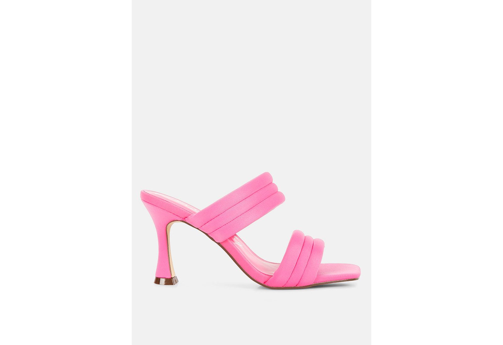 London Rag Women's New Crush Quilted Spool Heel Sandals