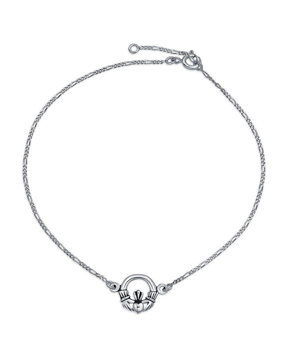 Анклет-браслет Bling Jewelry с кулоном Клаттаг в форме сердца из стерлингового серебра