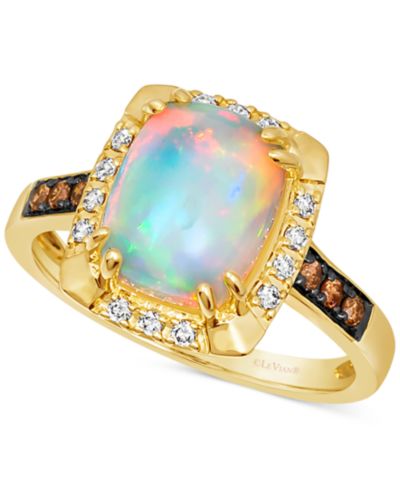 Кольцо Le Vian Neopolitan Opal (1-5/8 ct. t.w.) & Diamond (1/5 ct. t.w.) Halo в 14k Gold