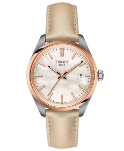 Унисекс часы Tissot PR 100 с кожаным ремешком