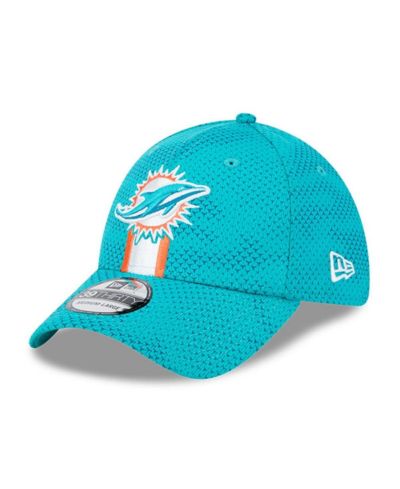 Мужская кепка New Era Aqua Miami Dolphins 2024 Sideline 39THIRTY Flex