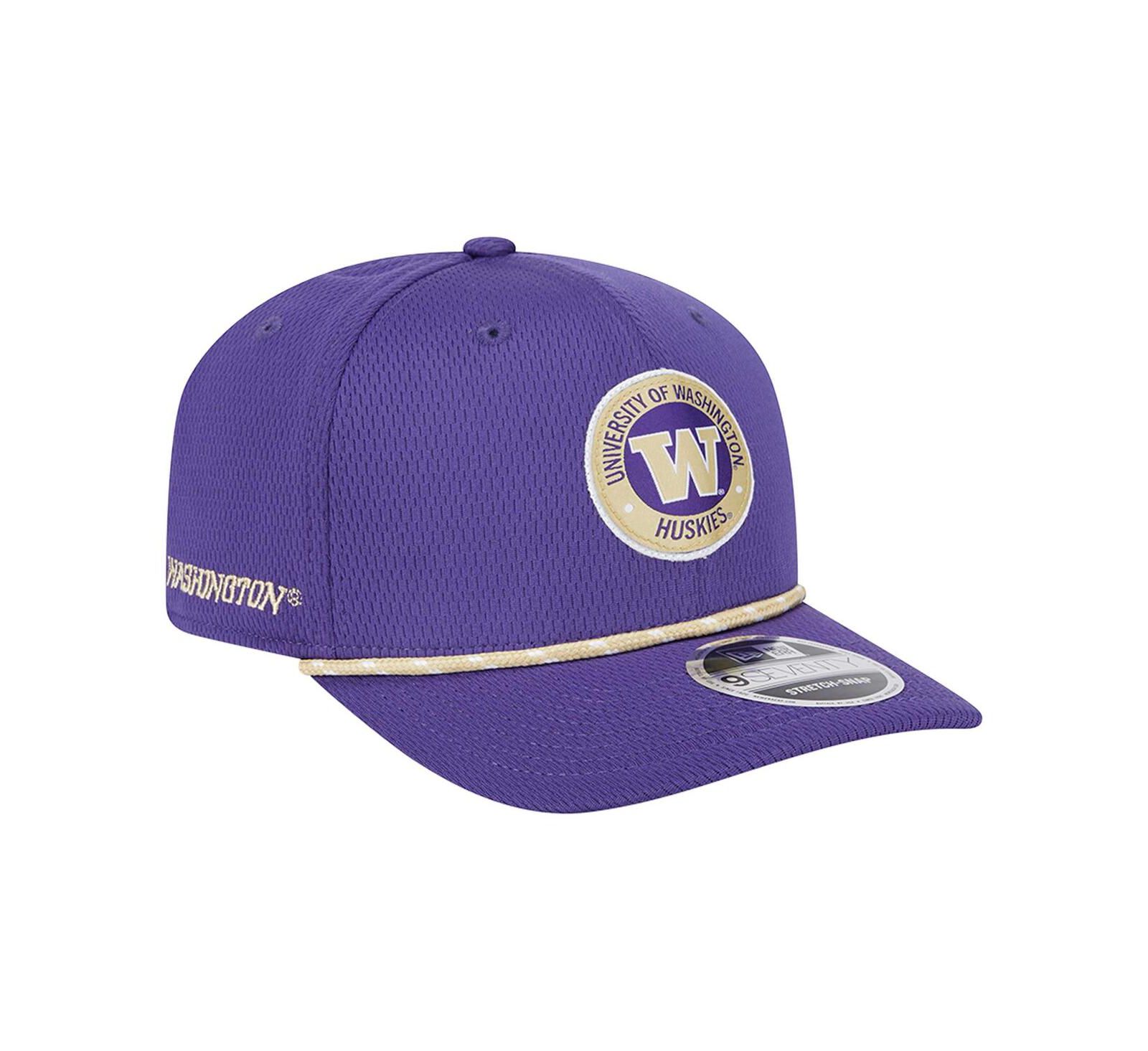Мужская кепка New Era Washington Huskies COOLERA 9SEVENTY Rope Stretch-Snap, фиолетовая