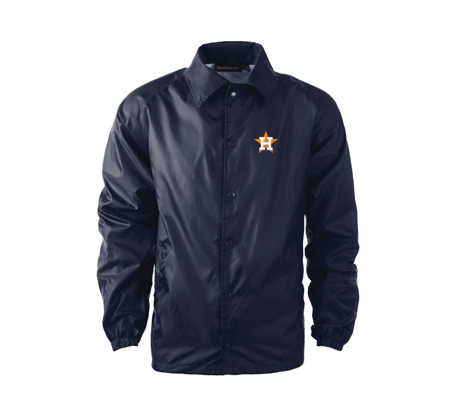 Мужская ветровка Dunbrooke Navy Houston Astros Coach's Raglan Full-Snap Windbreaker Jacket
