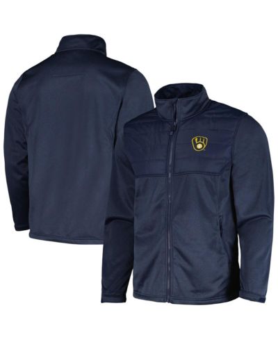Мужская куртка Dunbrooke Milwaukee Brewers Explorer, full-zip, цвет heather navy