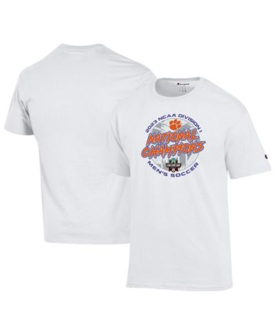 Men's and Women's Champion White Clemson Tigers 2023 NCAA Men's Soccer National Champions Locker Room T-shirt