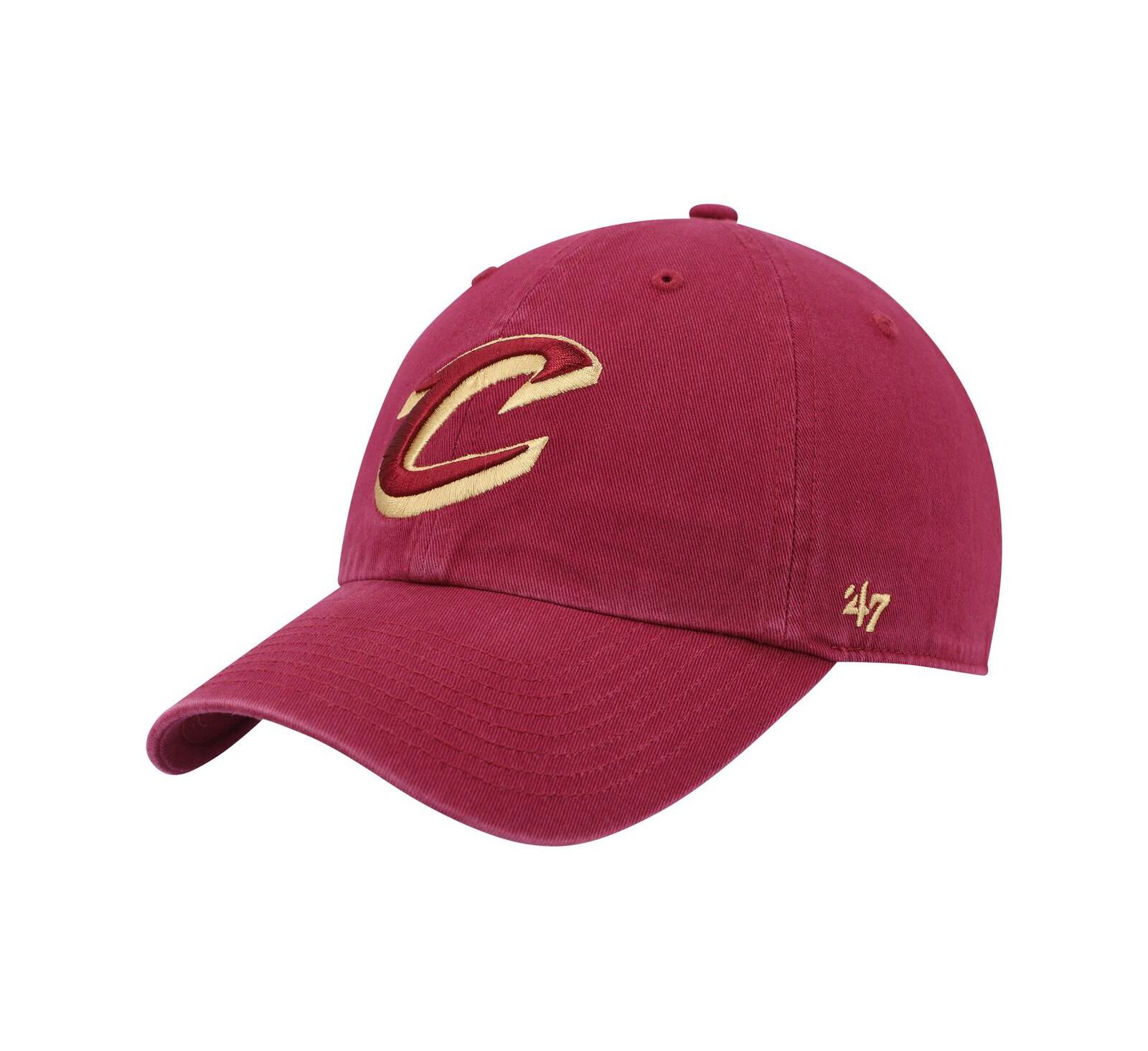 Мужская кепка '47 Brand Wine Cleveland Cavaliers Team Logo Clean Up Adjustable Hat