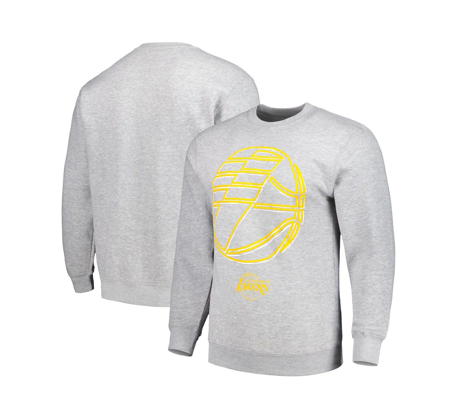 Stadium Essentials Мужская и Женская толстовка с логотипом Los Angeles Lakers Element Heather Gray