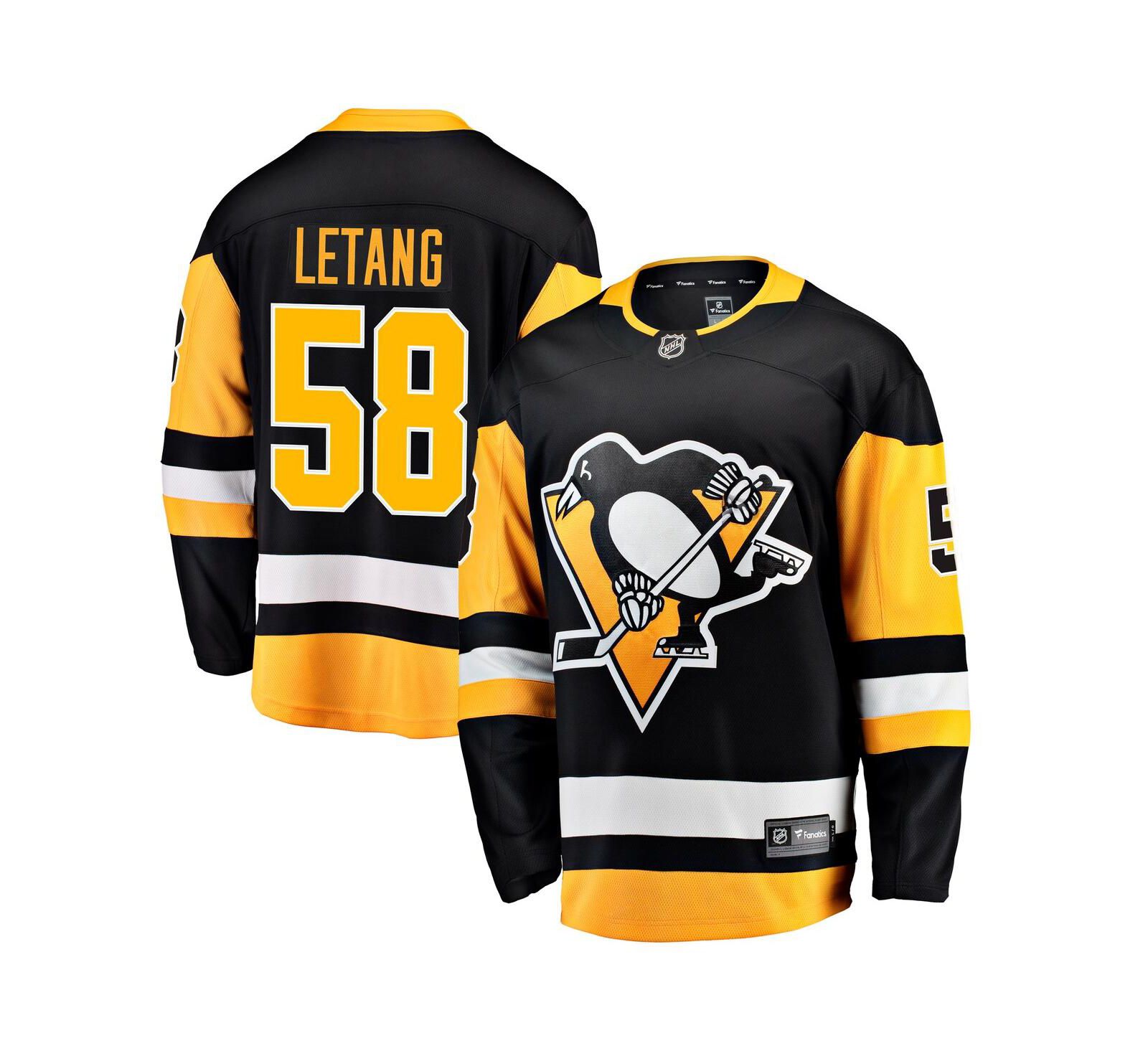 Мужская джерси Fanatics Pittsburgh Penguins Home Breakaway, черная, Kris Letang