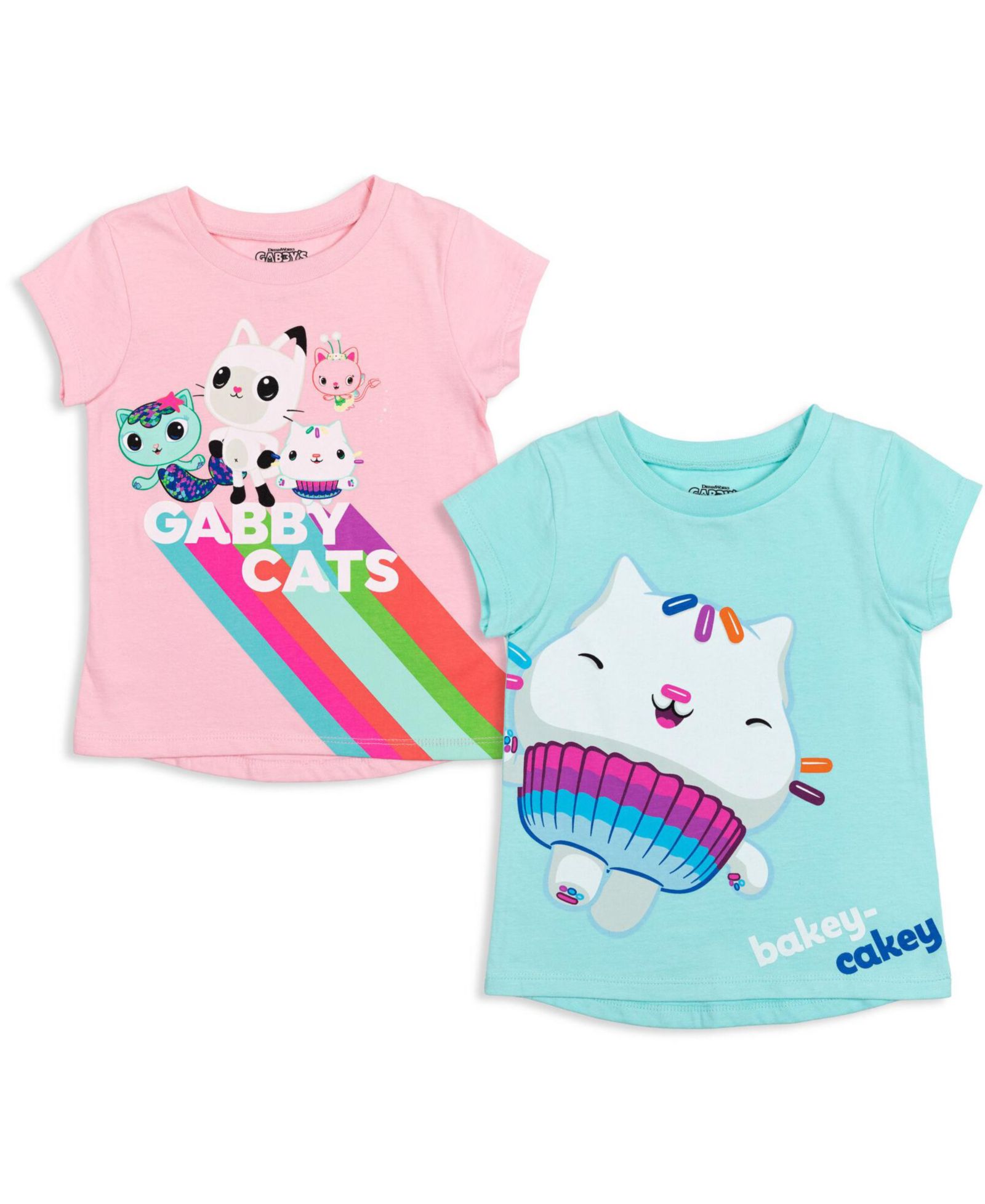 Gabby's Dollhouse Dreamworks Gabbys Dollhouse Girls 2 Pack T-Shirts Toddler |Child Girls