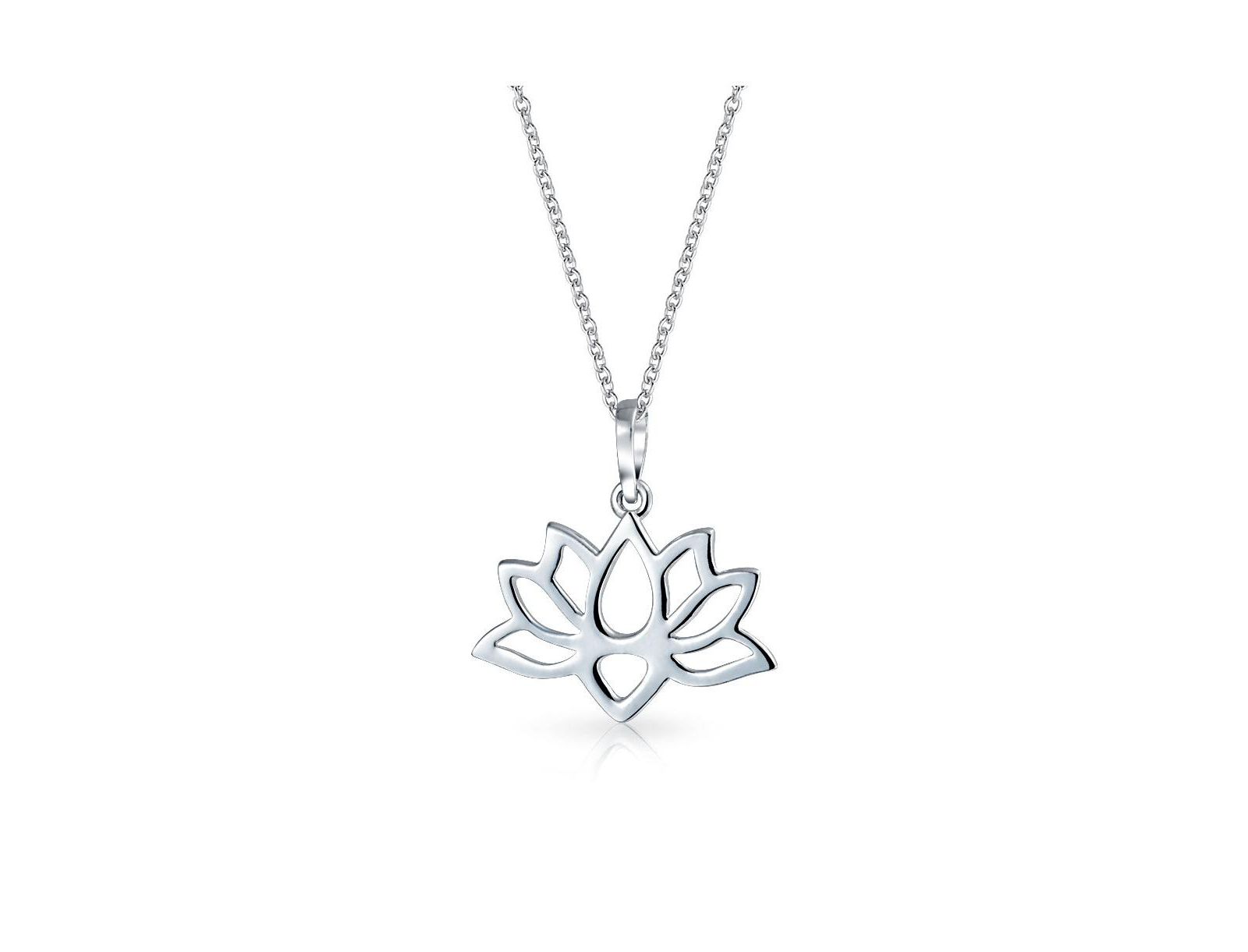 Кулон-ожерелье Bling Jewelry в виде серебряного лотоса