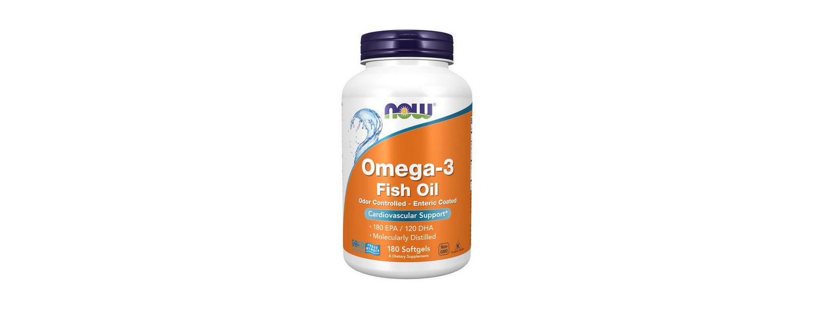 Now Foods Omega-3 Molecularly Distilled & Enteric Coated, 180 Soft gels