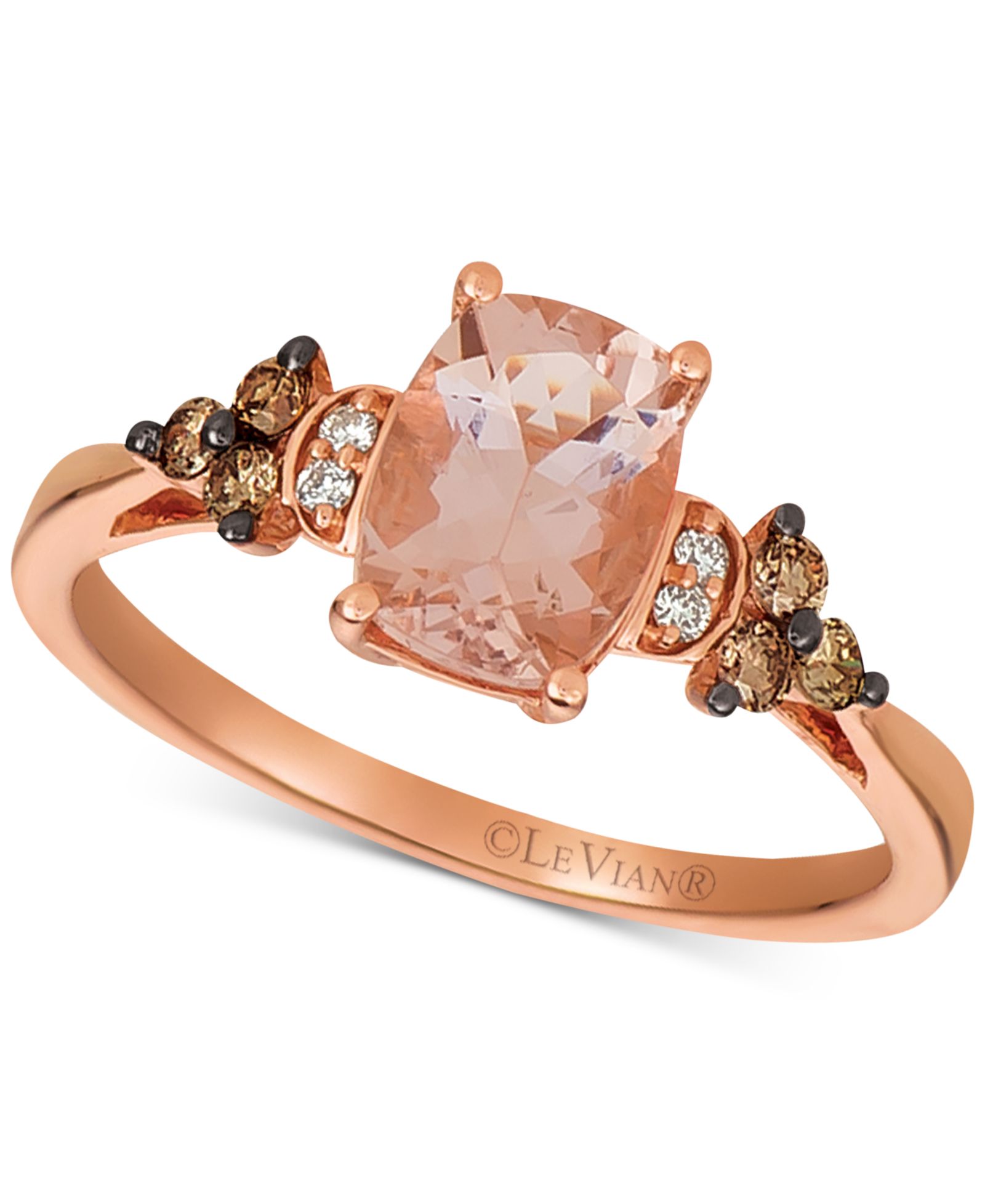Le Vian® Morganite (1-1/20 ct. t.w.) & Diamond (1/5 ct. t.w.) Ring in 14k Rose Gold (Also in Blue Zircon or Sea Blue Aquamarine®)