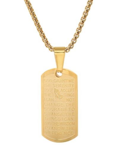 Мужская подвеска-кулон STEELTIME Serenity Prayer 24"
